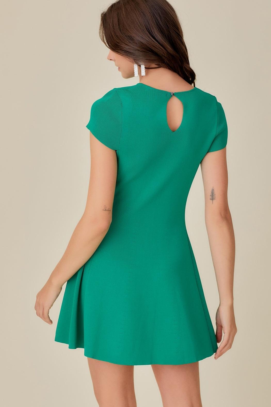 Cap Sleeve Knit Dress Product Image