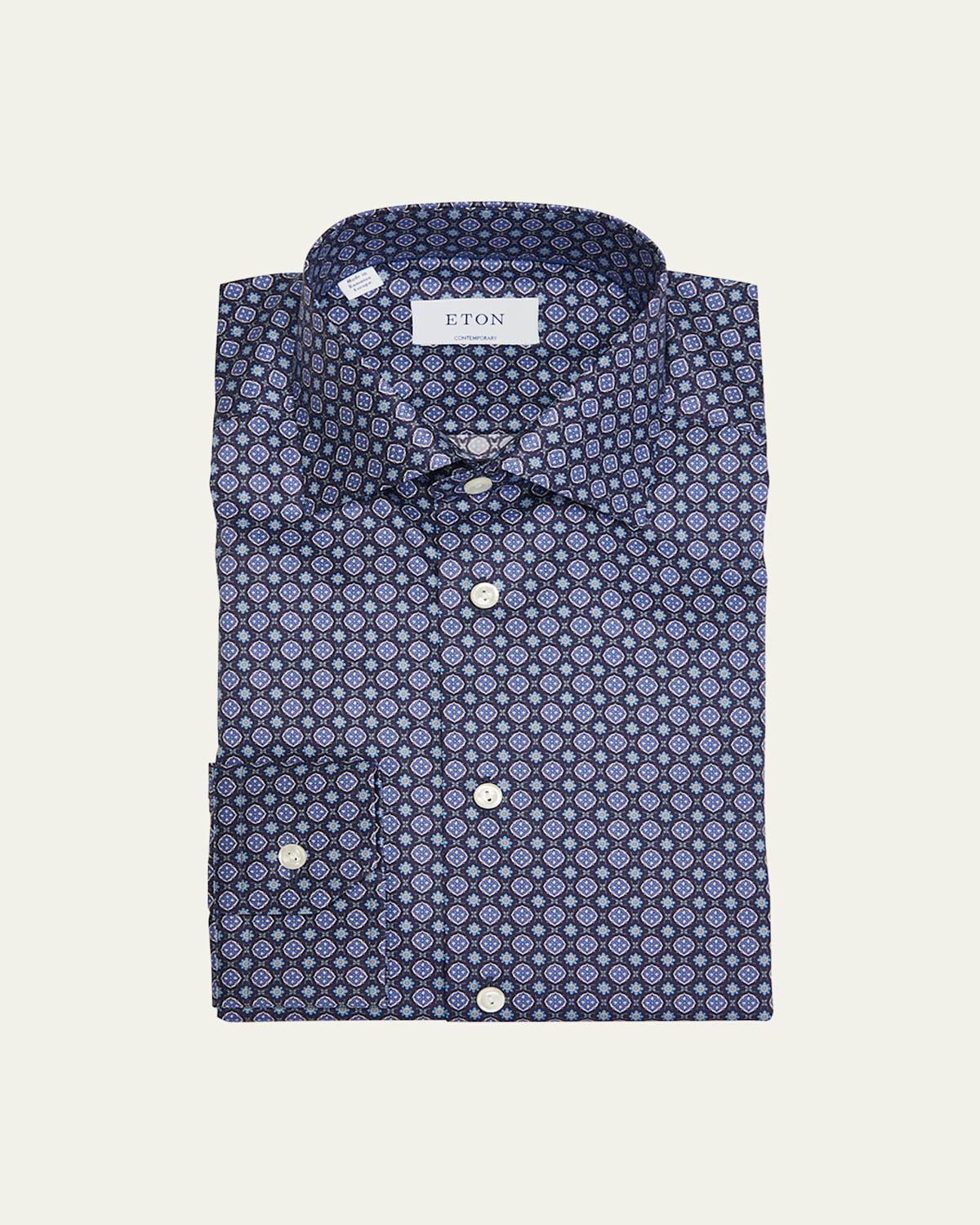 Mens Contemporary Fit Medallion Print Shirt Product Image