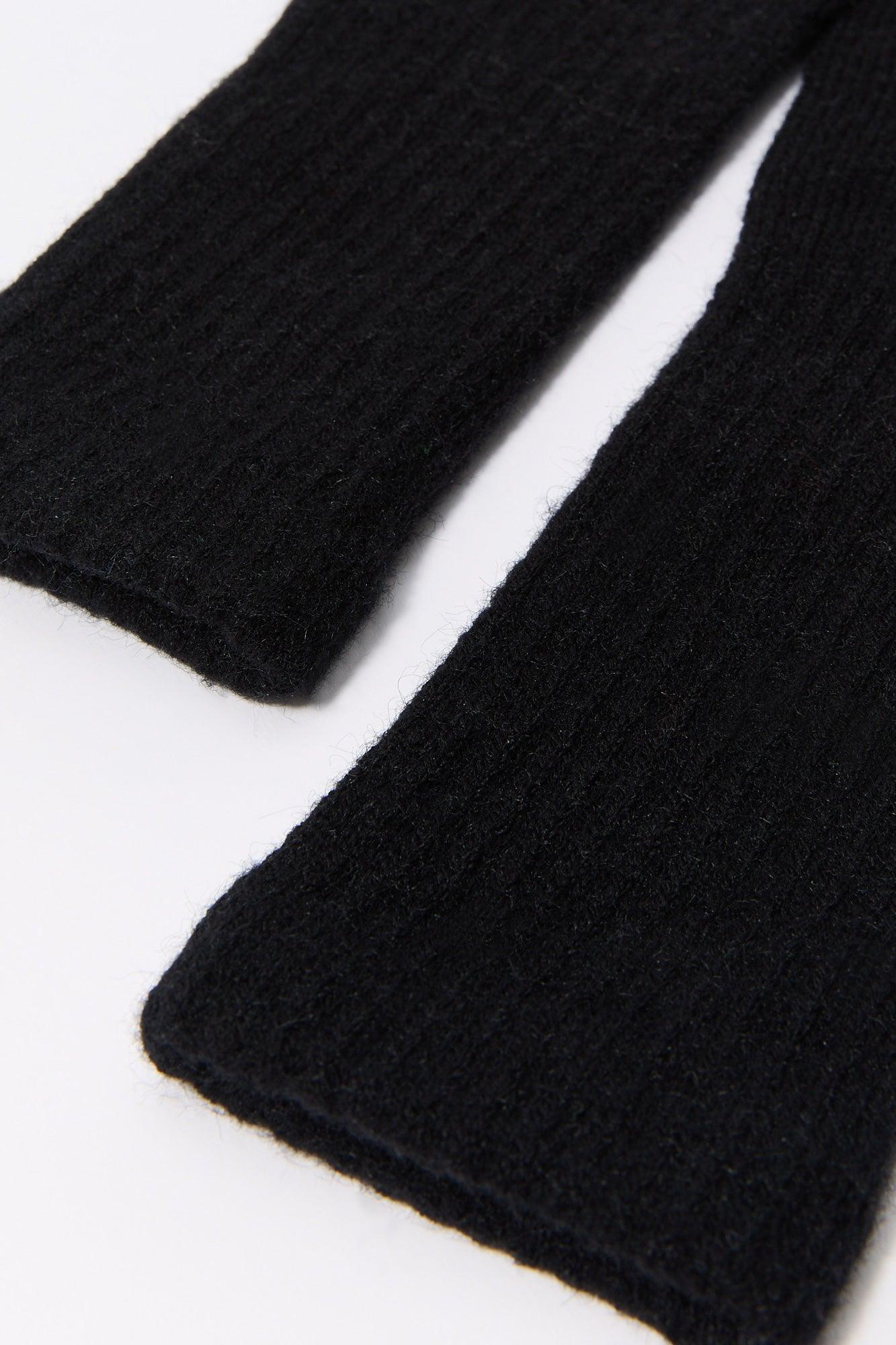 Ribbed Knit Touch Screen Long Gloves Female Product Image