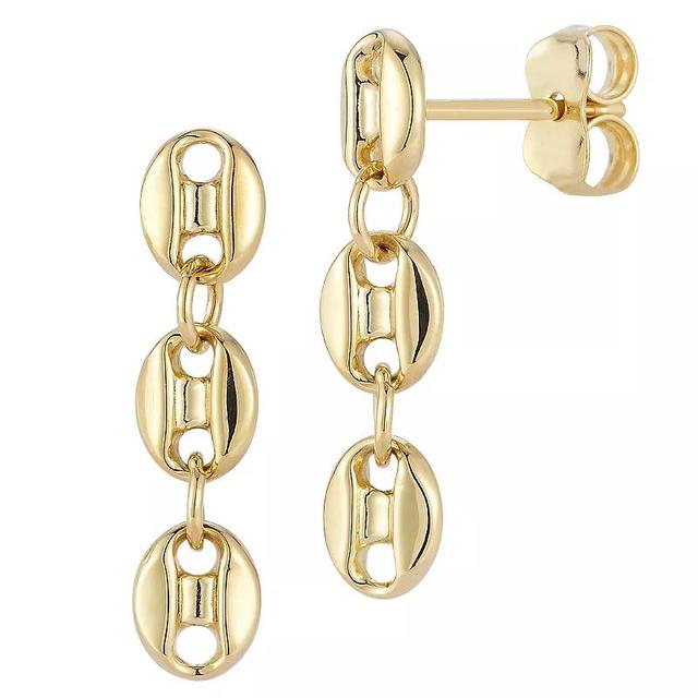 LUMINOR GOLD 14k Gold Mariner Link Drop Earrings, Womens Product Image