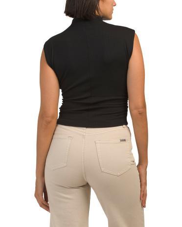 Amara Rib Power Shoulder Top for Women product image