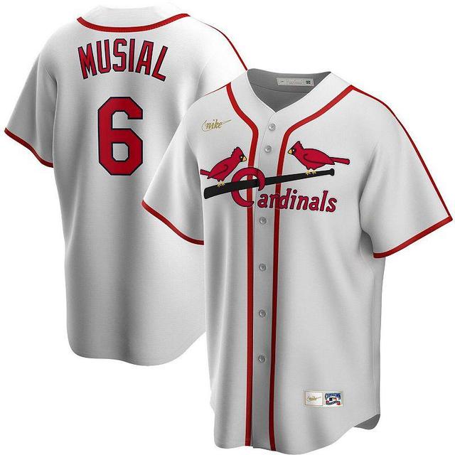 Mens Nike Stan Musial St. Louis Cardinals Home Cooperstown Collection Player Jersey Product Image