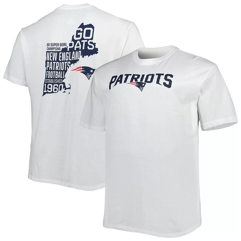 Mens Fanatics Branded New England Patriots Big & Tall Hometown Collection Hot Shot T-Shirt Product Image