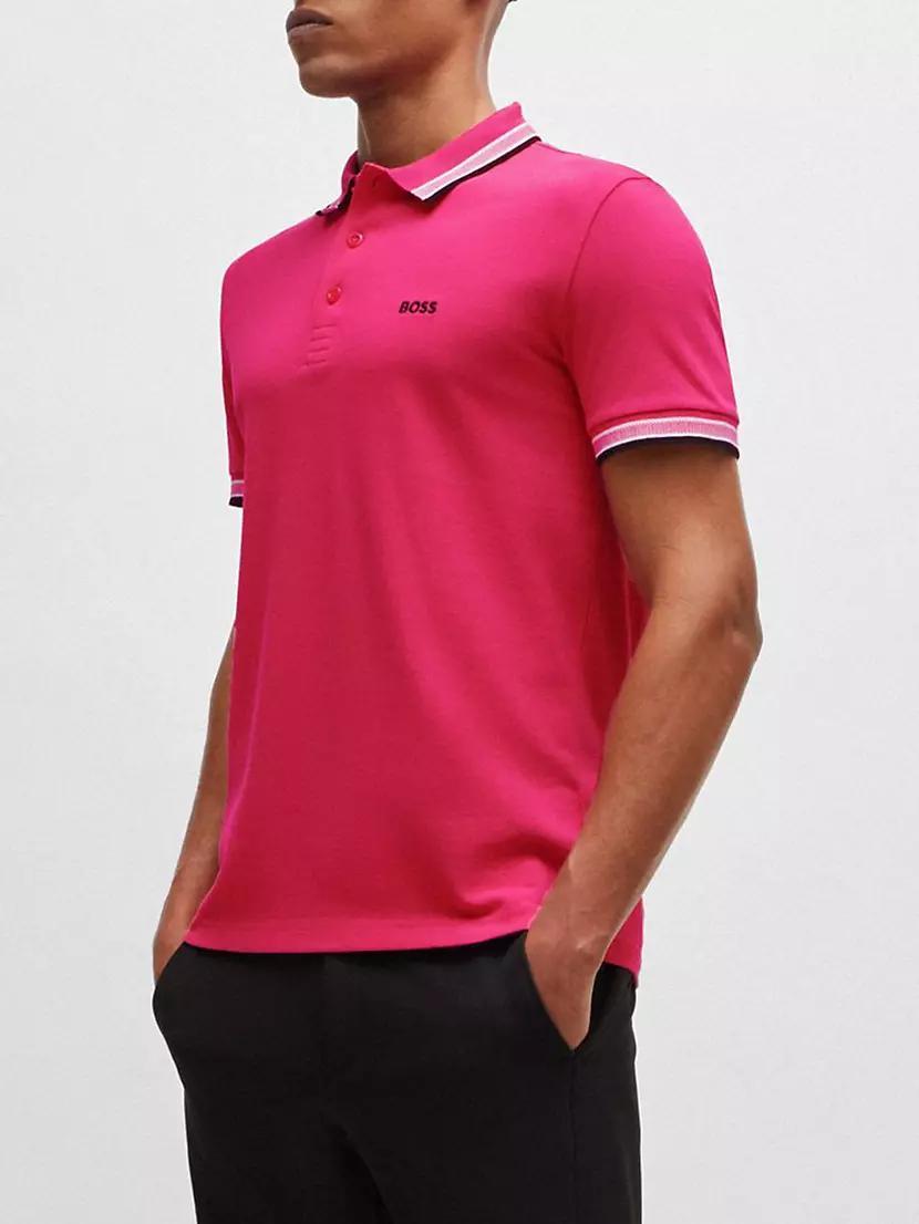 Polo Shirt with Contrast Logo Details Product Image