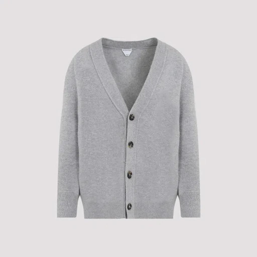 Cashmere Cardigan M In Light Grey Melange Product Image