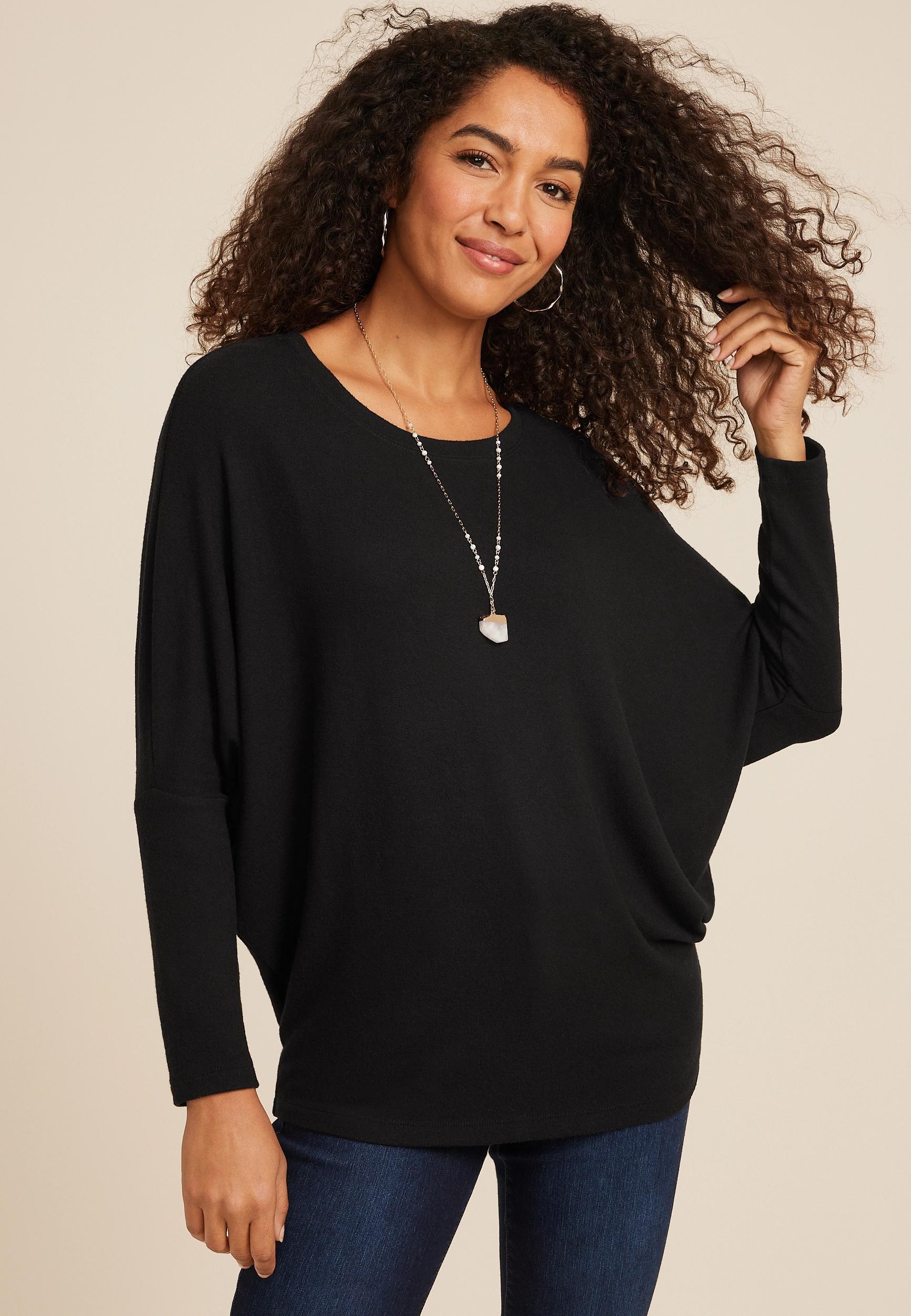 24/7 Dakota Long Sleeve Dolman Top Product Image