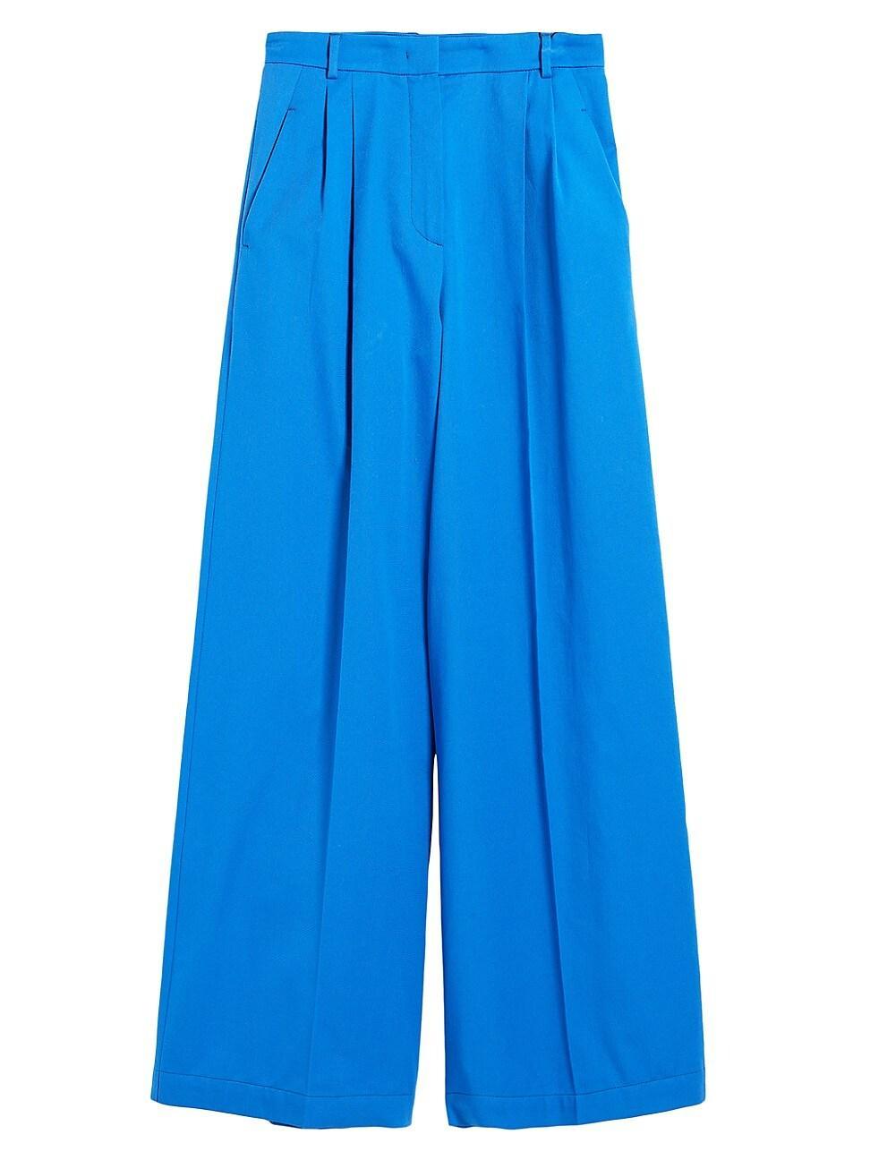 Womens Wide-Leg Cotton-Blend Pants product image