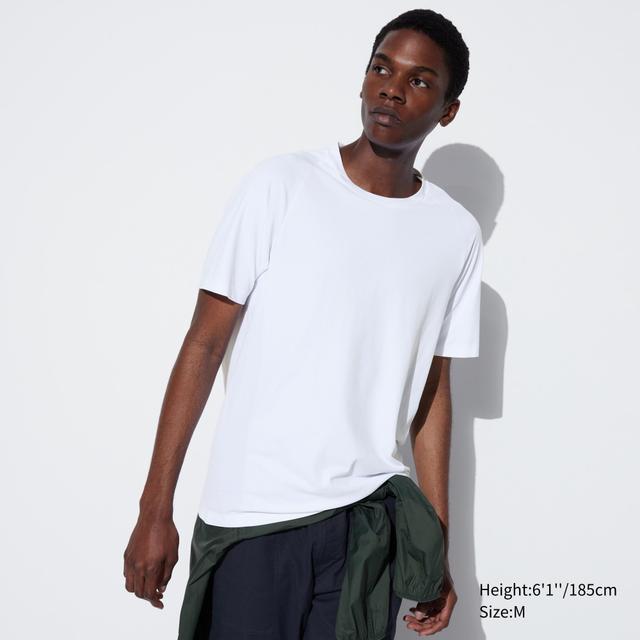 Mens Dry-Ex T-Shirt with Odor Control White XS UNIQLO US Product Image