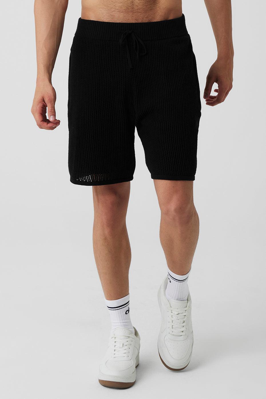 Open-Knit Short - Black Male Product Image