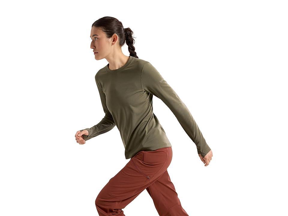 Arc'teryx Taema Thermal Crew Long Sleeve (Tatsu Heather) Women's Clothing Product Image