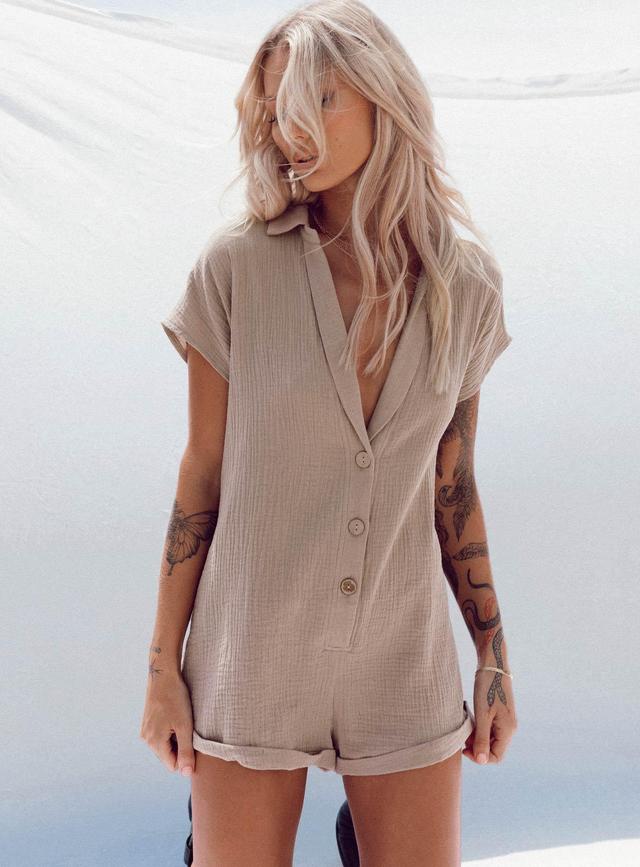 Vixen Romper Taupe Product Image