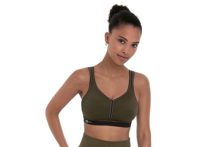 Anita Performance Sports Bra Maximum Support (Dark Olive/Black) Women's Bra Product Image