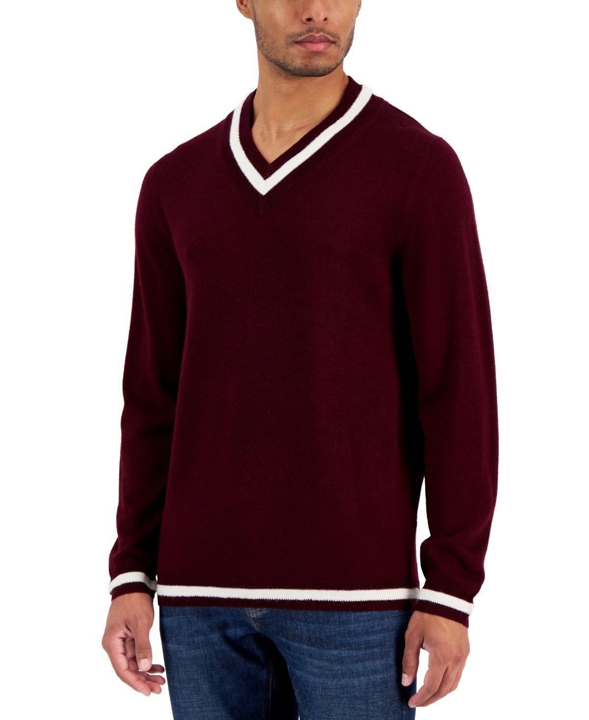 Club Room Mens V-Neck Merino Cricket Sweater, Created for Macys Product Image