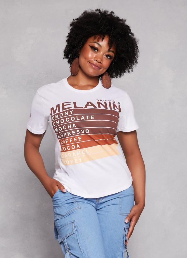 Womens Plus Size Drippin In Melanin Graphic Tee Product Image