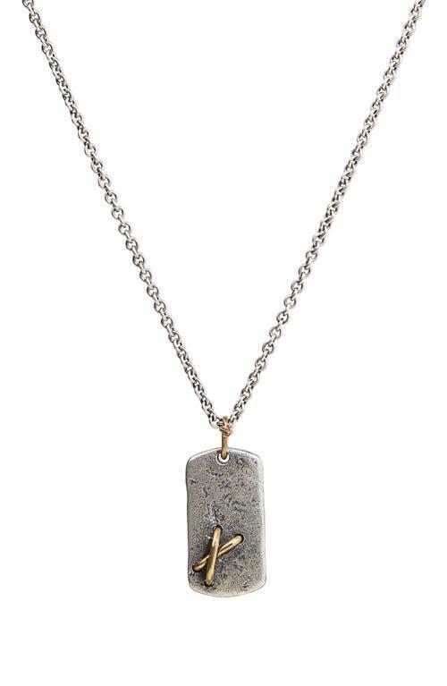 John Varvatos Sterling Silver Dog Tag Pendant Necklace Product Image