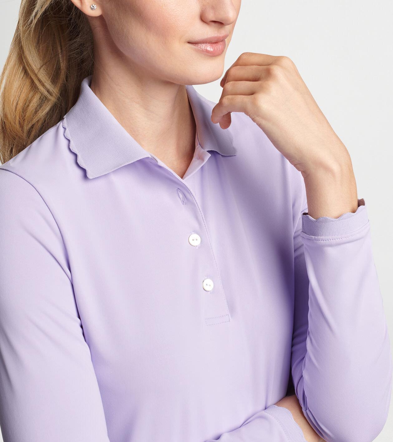 Opal Long Sleeve Stretch Jersey Polo Product Image