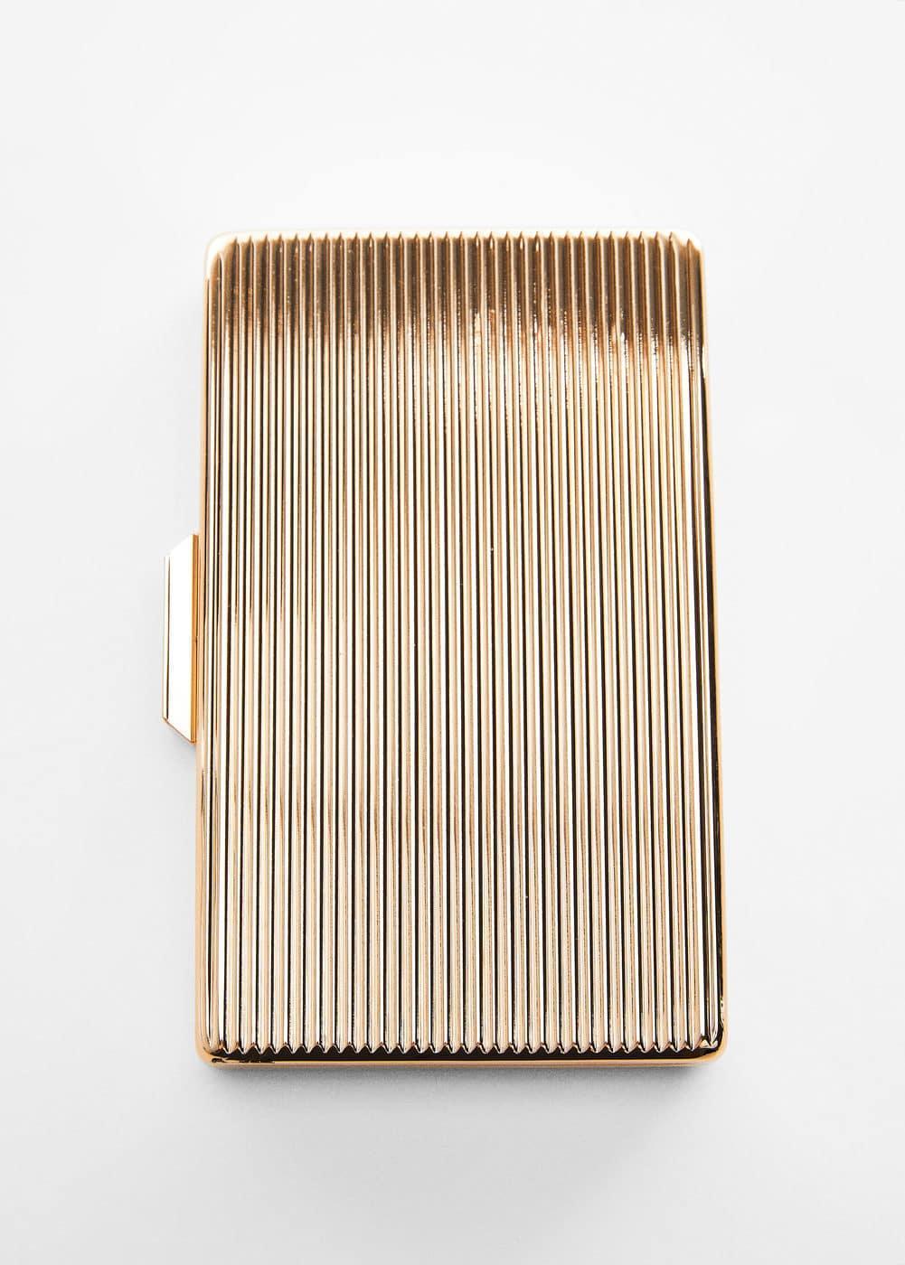 MANGO - Metallic clutch bag - One size - Women Product Image