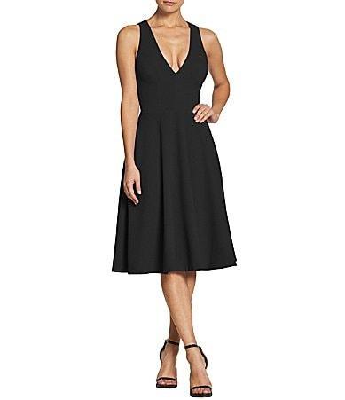 Dress the Population Catalina Crepe V-Neck Sleeveless A Product Image