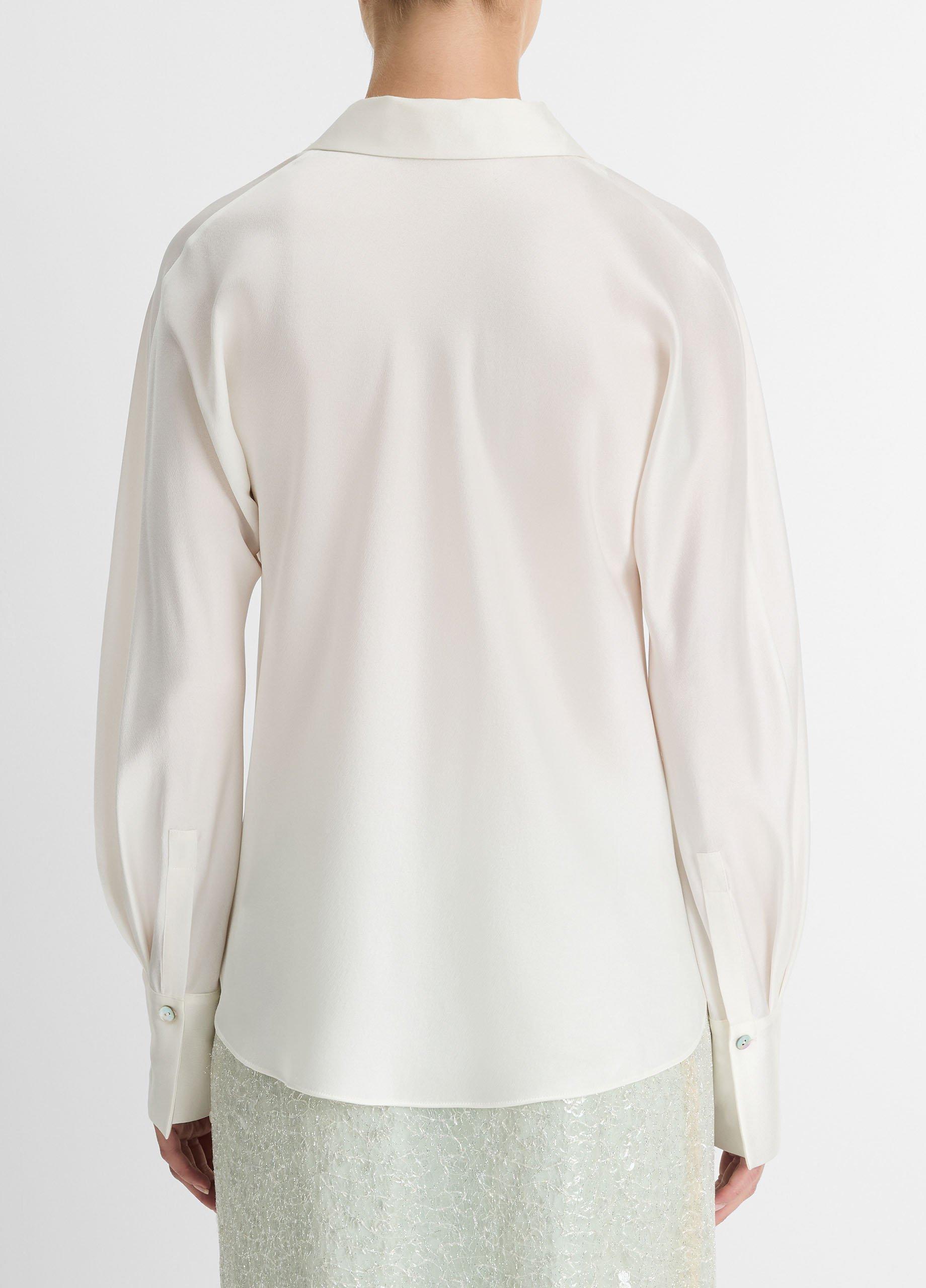 Silk Bias Long-Sleeve Blouse Product Image