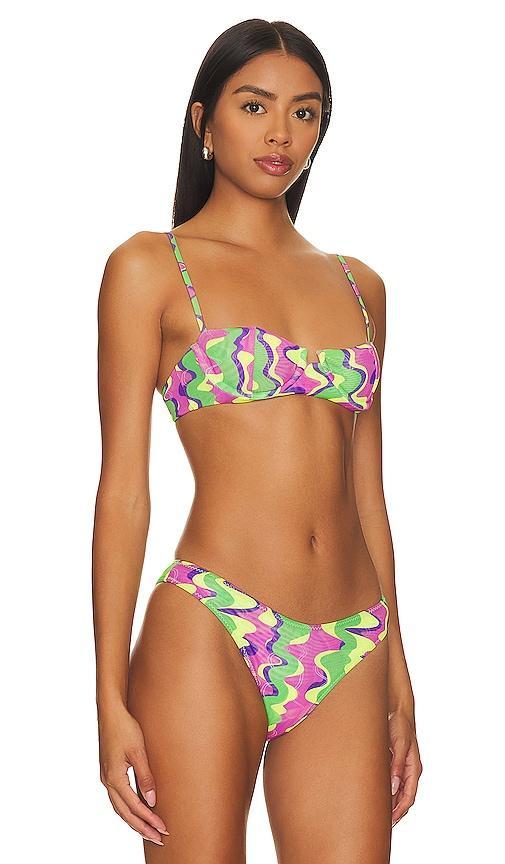 Gonza Underwire Bikini Top in Green. Product Image