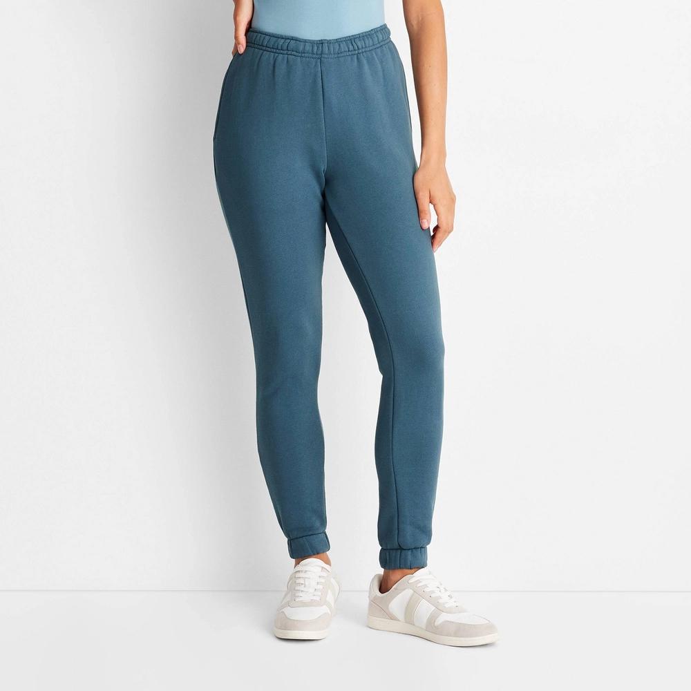 Women's Leisure Studio Mid-Rise Essential Joggers - Universal Thread™ Medium Blue S Product Image