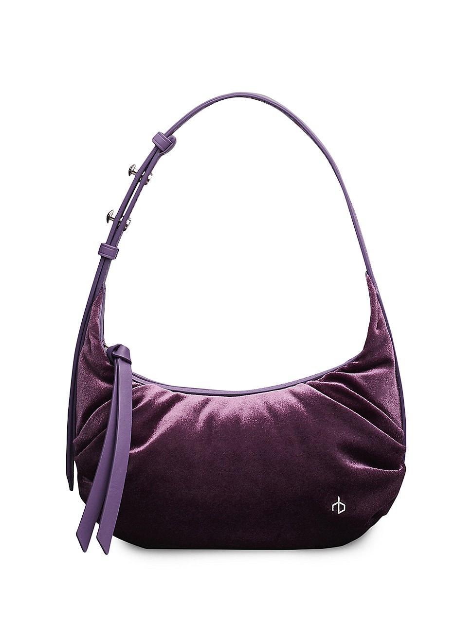 Womens Mini Commuter Velvet Hobo Bag Product Image