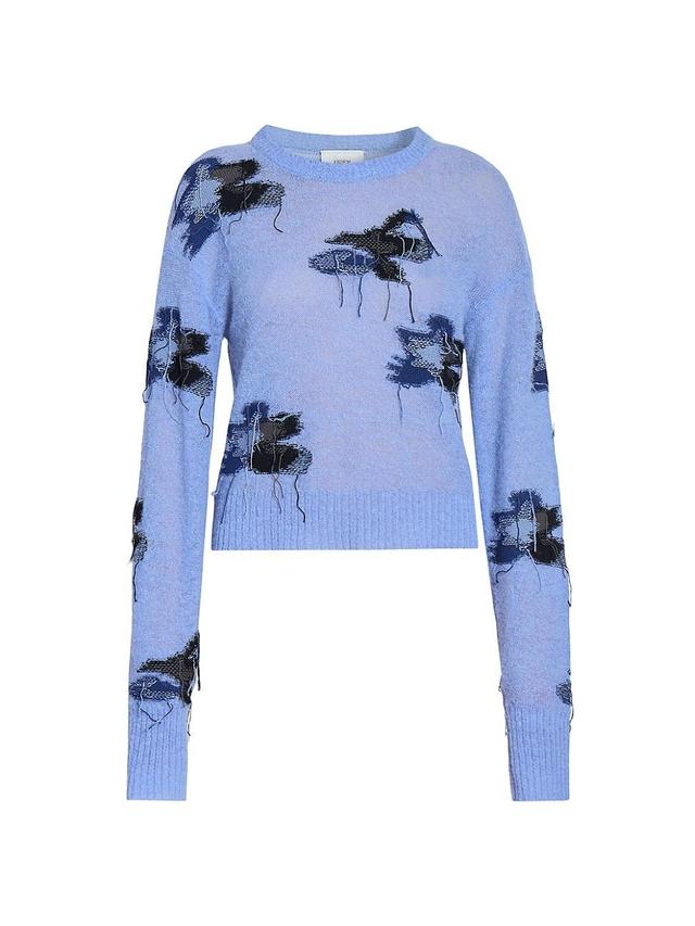 Womens Intarsia Threaded Cotton-Blend Sweater Product Image