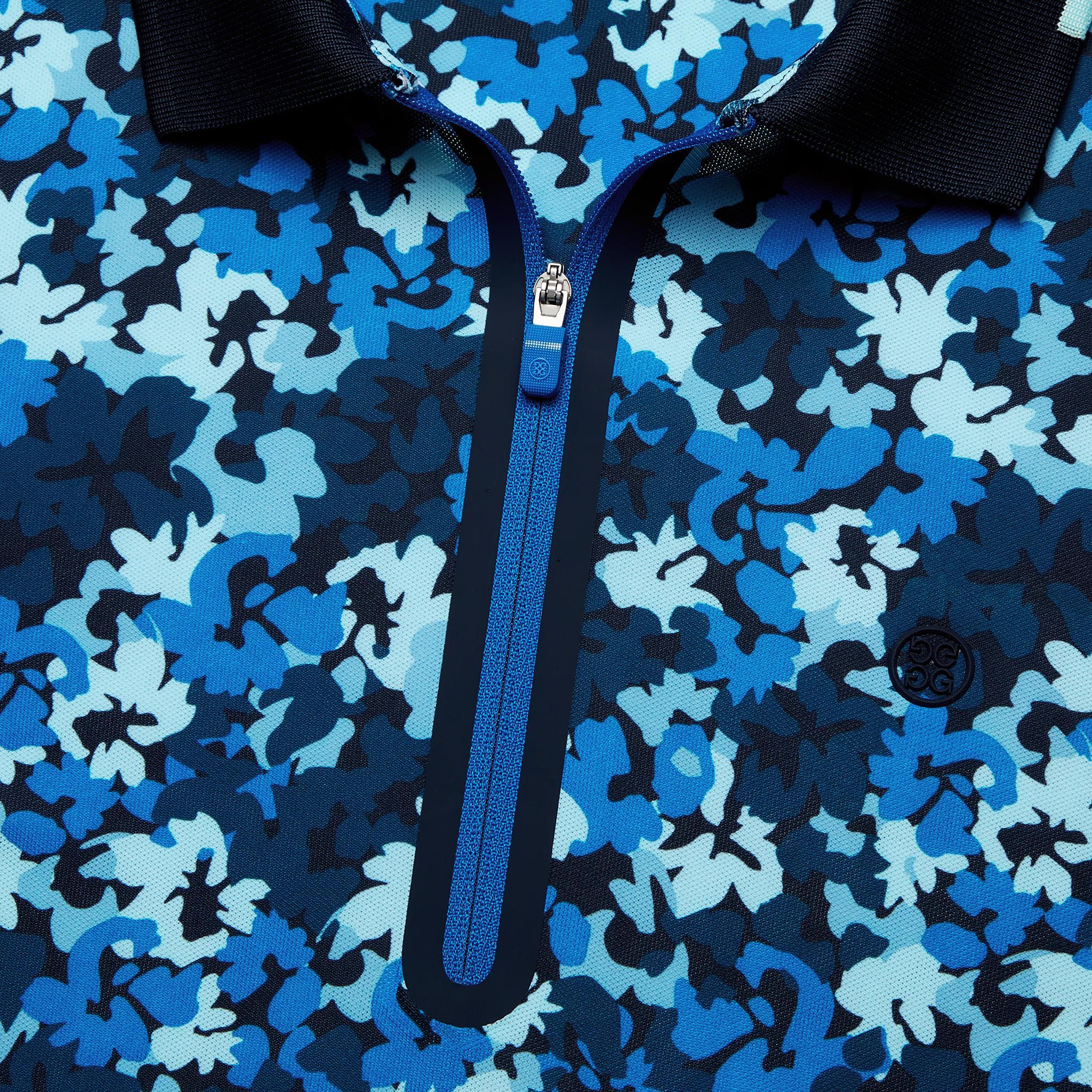 CAMO FLORAL TECH PIQUÉ QUARTER ZIP POLO Product Image