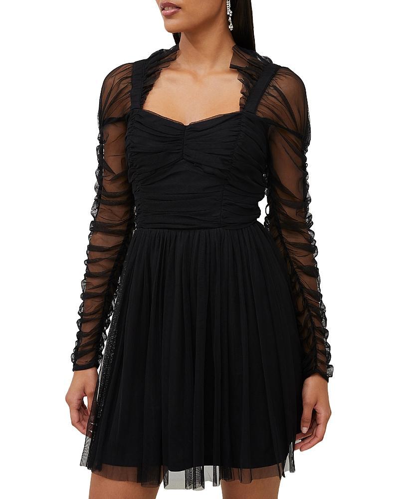 French Connection Womens Edrea Ruched Tulle Dress Product Image