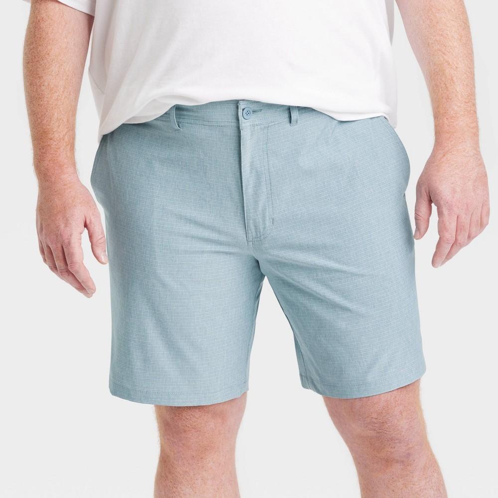 Mens Big & Tall 9 Hybrid Swim Shorts - Goodfellow & Co Light Blue 48 Product Image