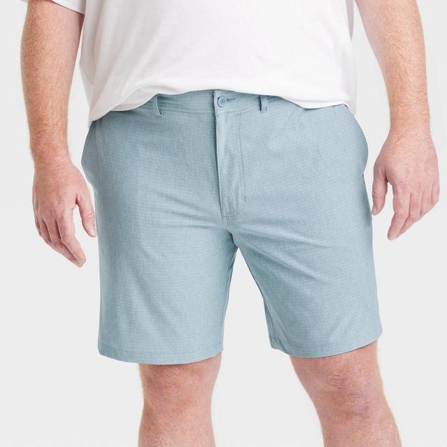 Mens Big & Tall 9 Hybrid Swim Shorts - Goodfellow & Co Light Blue 48 Product Image