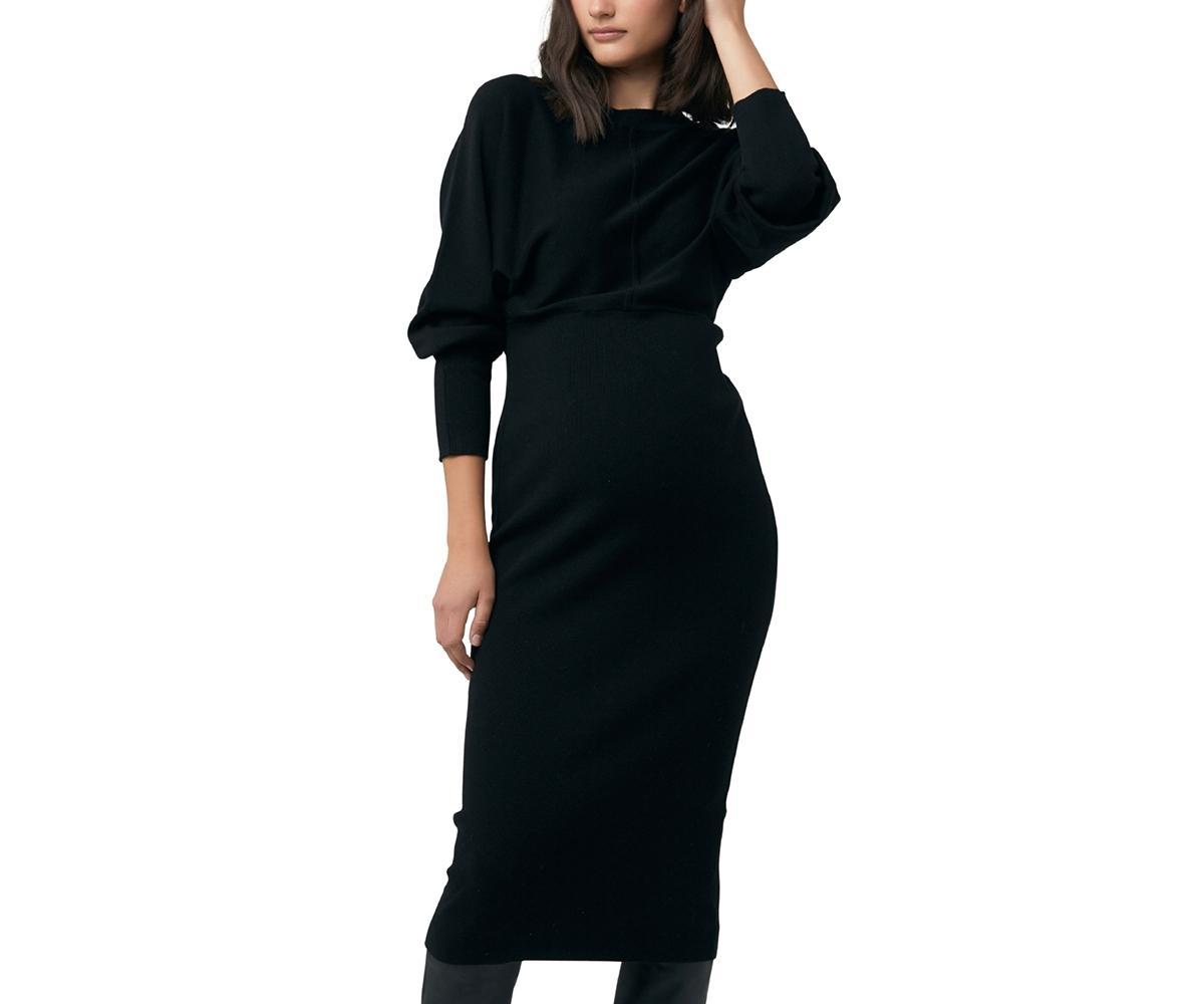 Ripe Maternity Sloan Long Sleeve Rib Stitch Maternity Dress Product Image