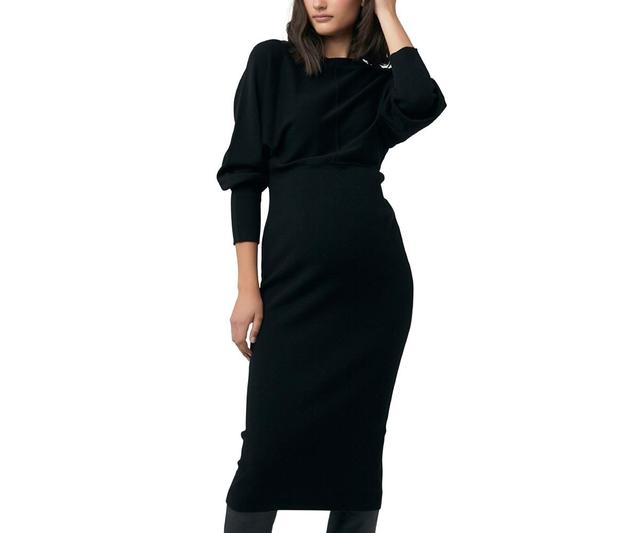 Ripe Maternity Sloan Long Sleeve Rib Stitch Maternity Dress Product Image