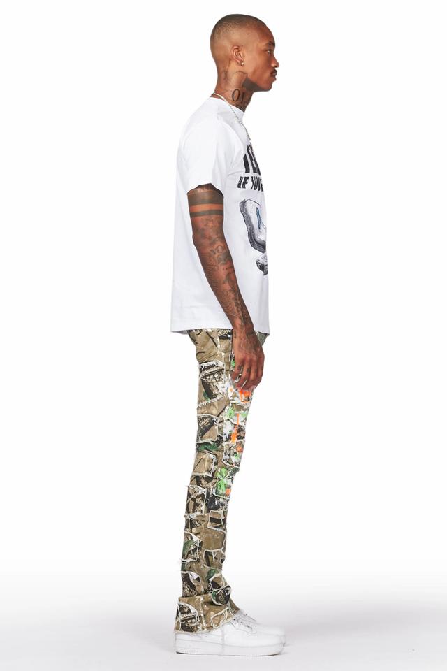 Egras Tree Camo Painter Stacked Flare Jean Male Product Image