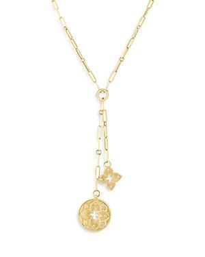 Womens Venetian Princess 18K Yellow Gold & Diamond Double-Medallion Necklace Product Image