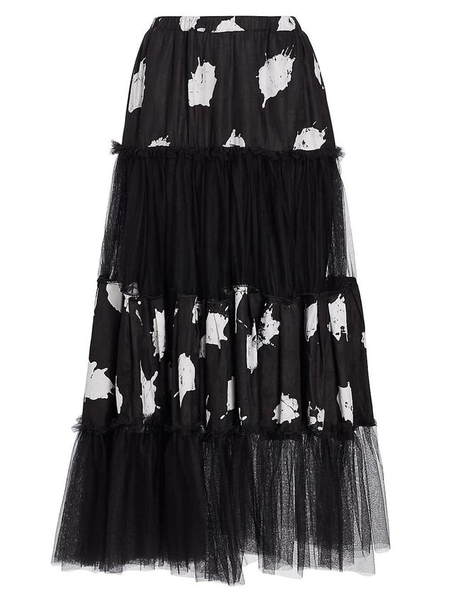 Womens Ayope Splotch Tulle Maxi Skirt Product Image