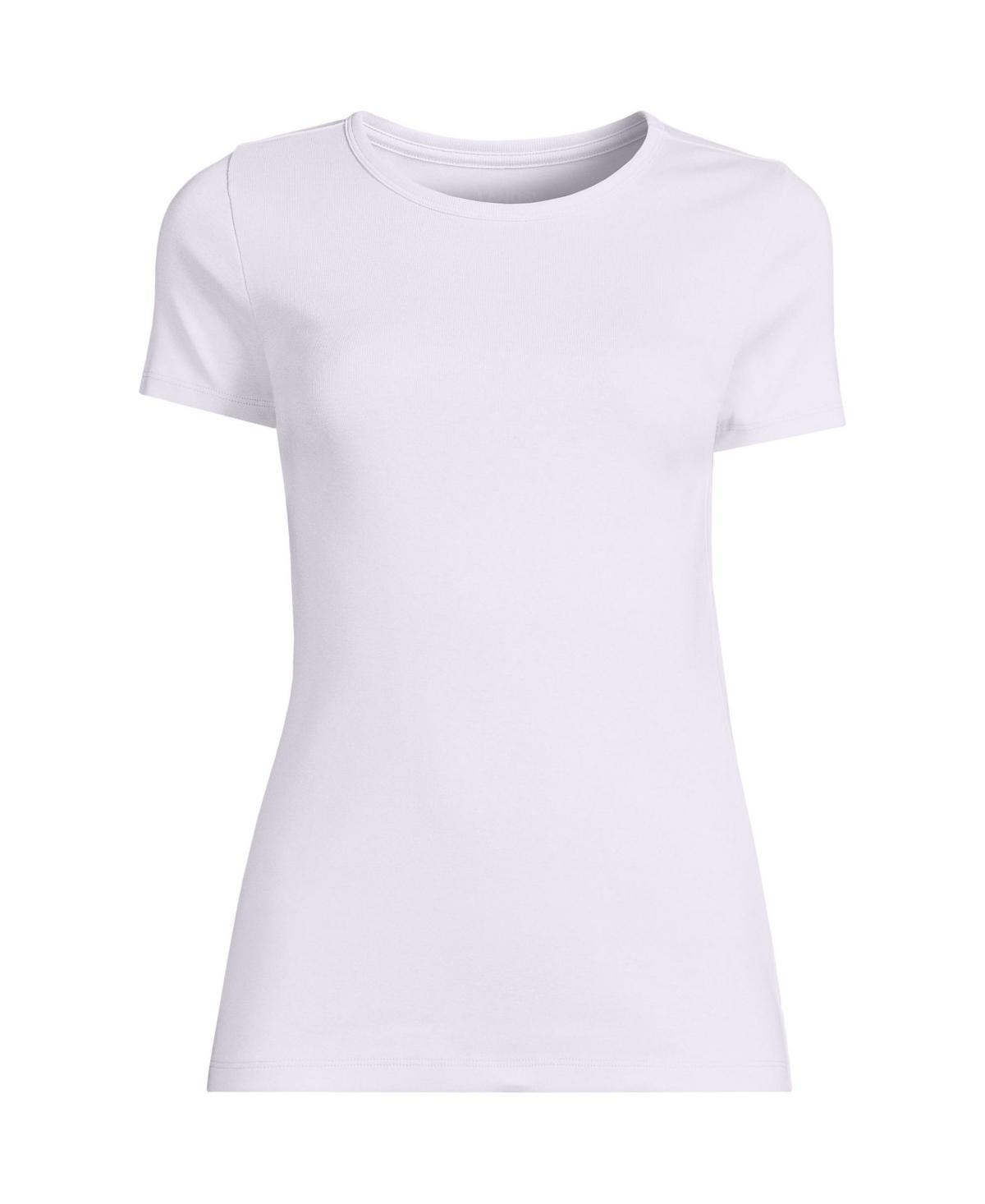 Womens Lands End All-Cotton Crewneck Tee Product Image