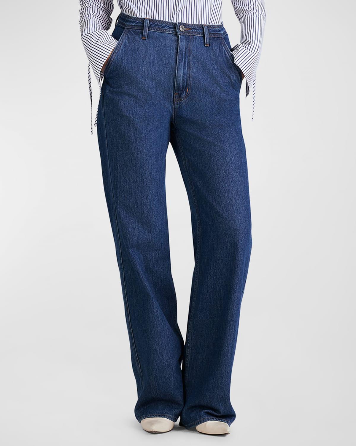 Faye High-Rise Tailored Wide-Leg Jeans product image