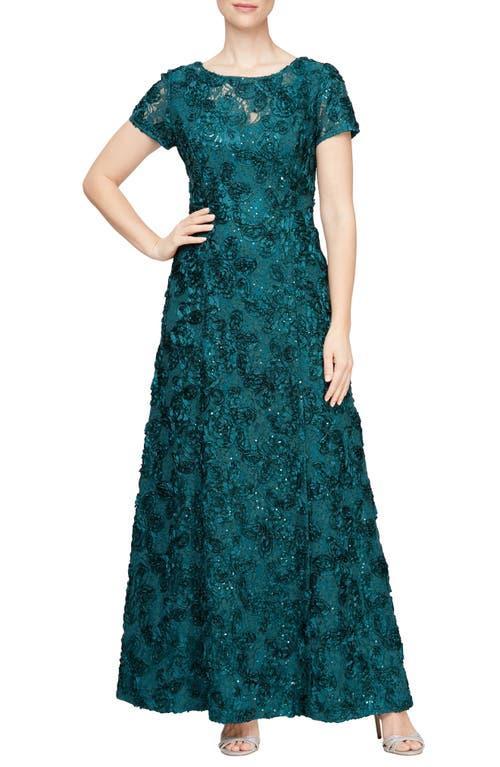 Alex Evenings Embellished Lace A-Line Evening Gown Product Image