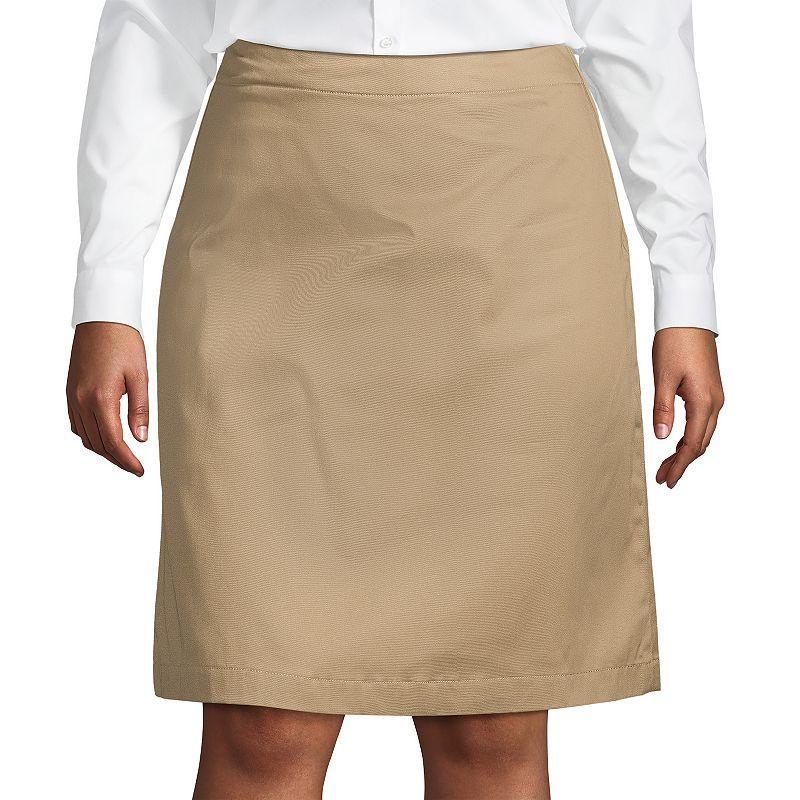 Plus Size Lands End School Uniform Blend Chino Skort, Womens Product Image