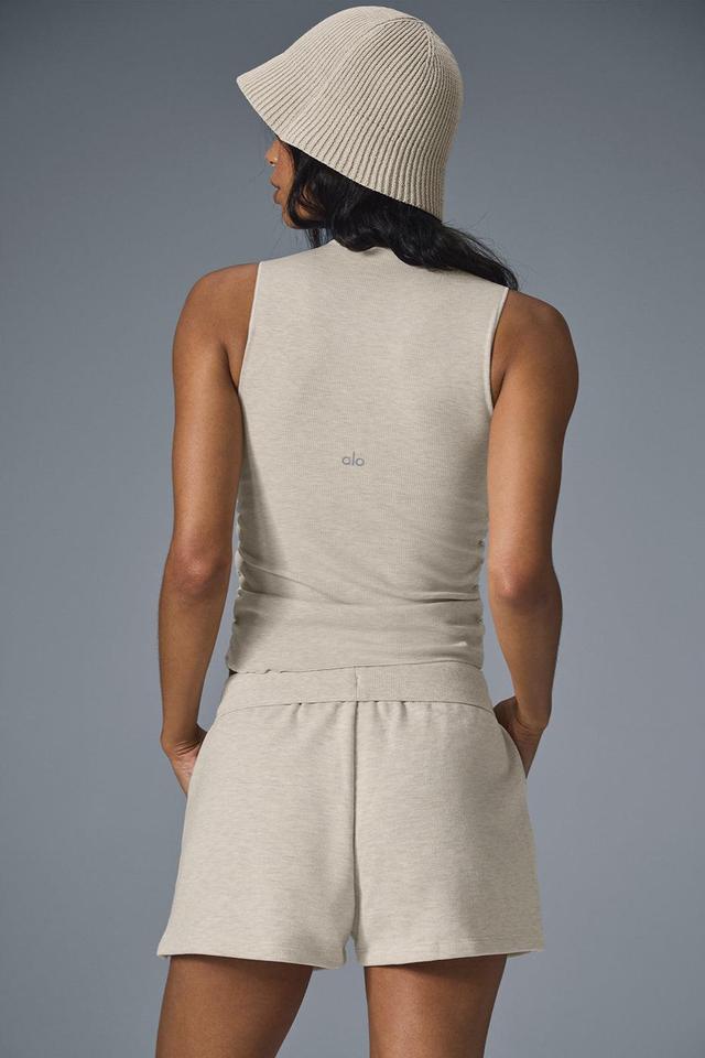 Ribbed En Pointe Tank - Oatmeal Heather Female Product Image