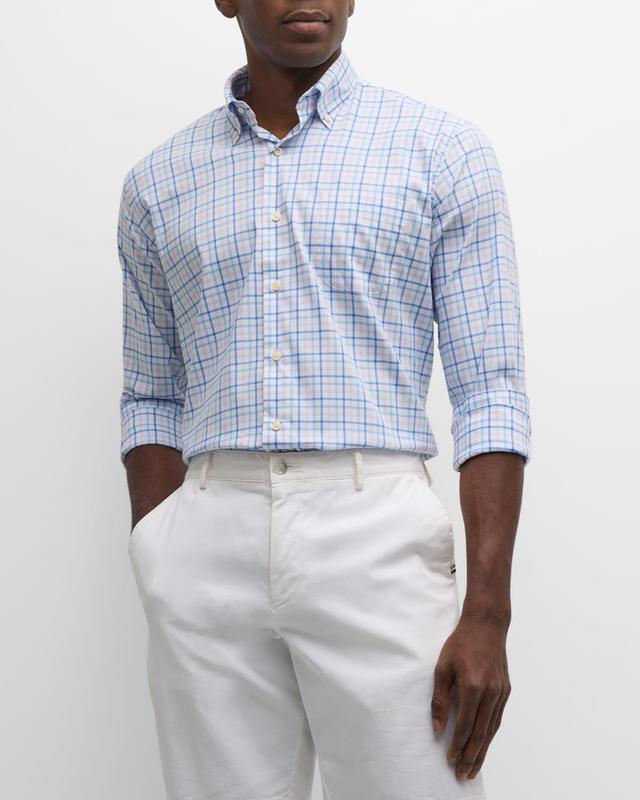 Peter Millar Cutler Check Stretch Button-Down Shirt Product Image