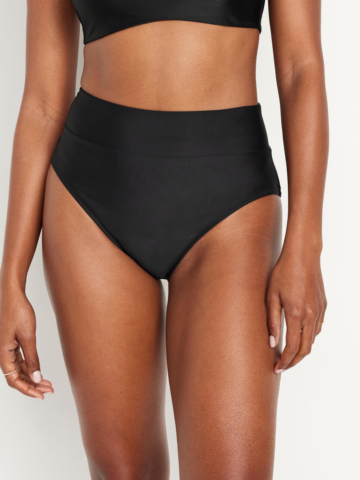 High-Waisted French-Cut Swim Bottoms for Women Product Image