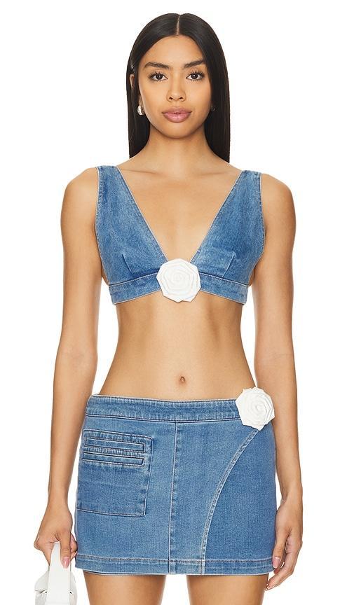 Lovers and Friends Hana Top in Medium Blue Wash Product Image