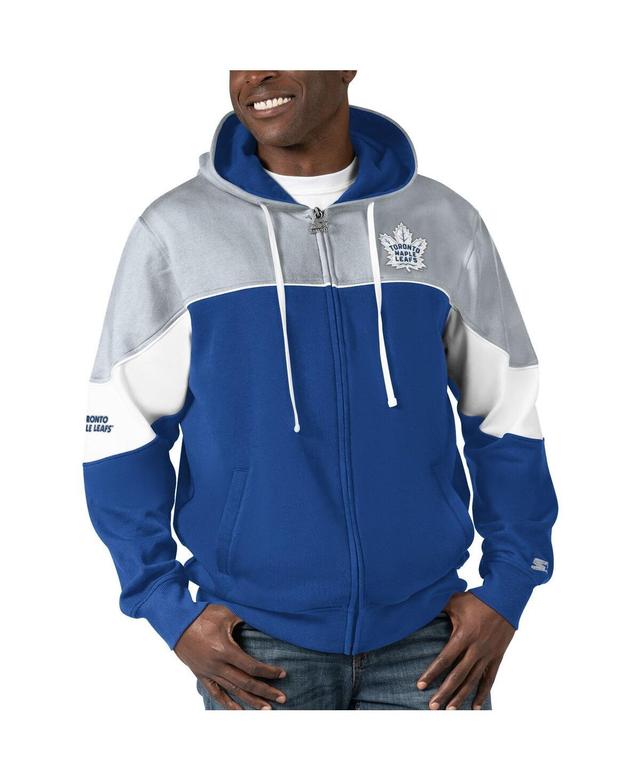 Mens Starter Blue Toronto Maple Leafs Power Forward Full-Zip Hoodie - Blue Product Image