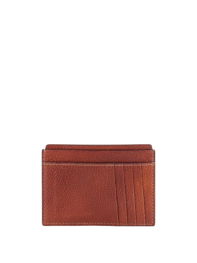 Logo Stamp Cardholder In Brown Product Image