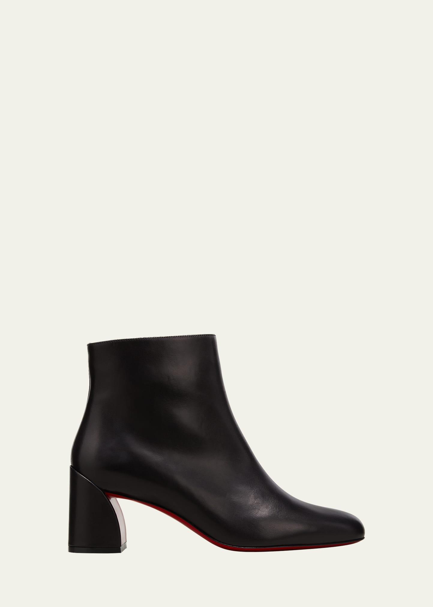 Turela Leather Side-Zip Red Sole Booties Product Image