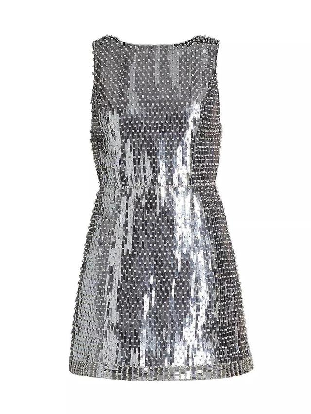 Lindsey Embellished Metallic Minidress Product Image