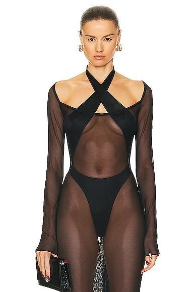 Womens Halter Cut-Out Bodysuit Product Image