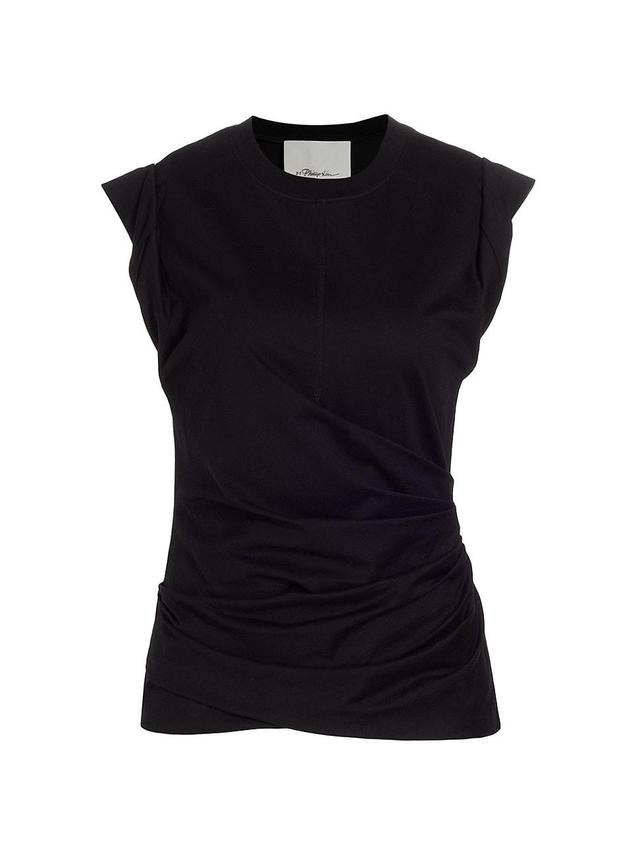 Womens Draped Jersey Top Product Image